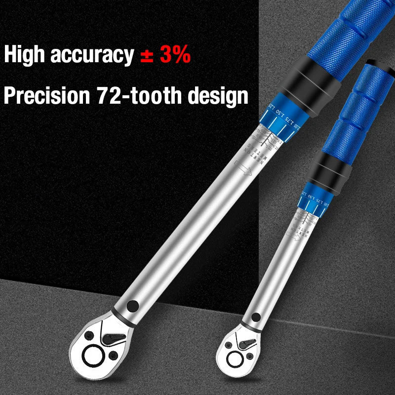 15-Piece Bike Torque Wrench Set, High Precision Preset Torque 2-24Nm Adjustable Ratchet with 1/4 Inch Drive